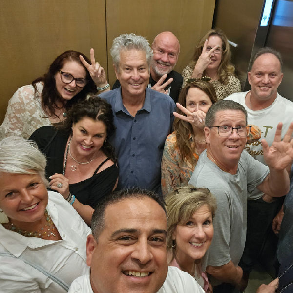 group of people taking a selfie