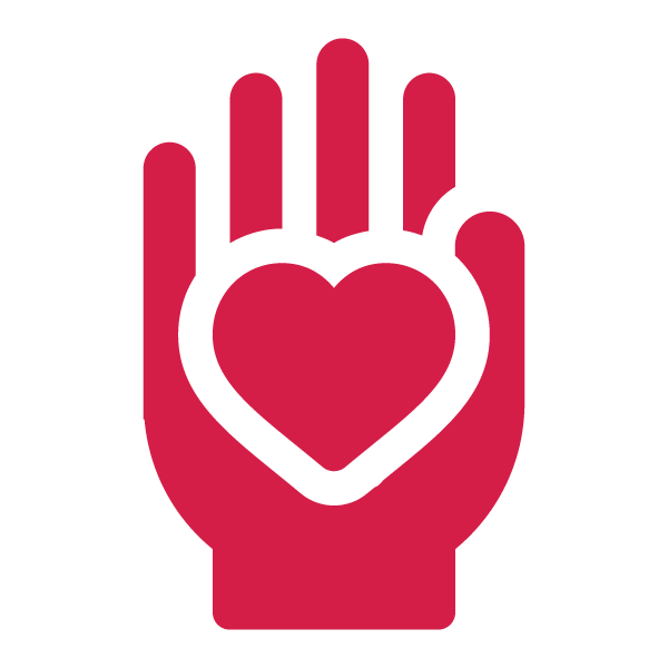 hand holdings heart