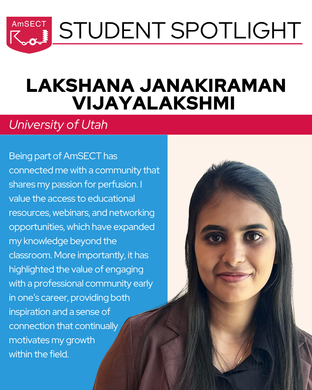 Student Spotlight, Lakshana Janakiraman Vijayalakshmi